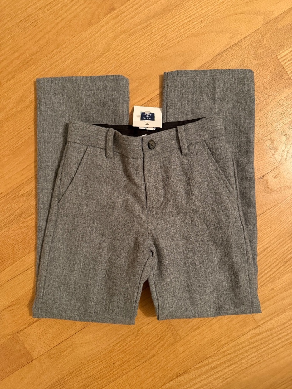 Janie and Jack Size 8 Boys Wool Blend Gray Pants Lined
